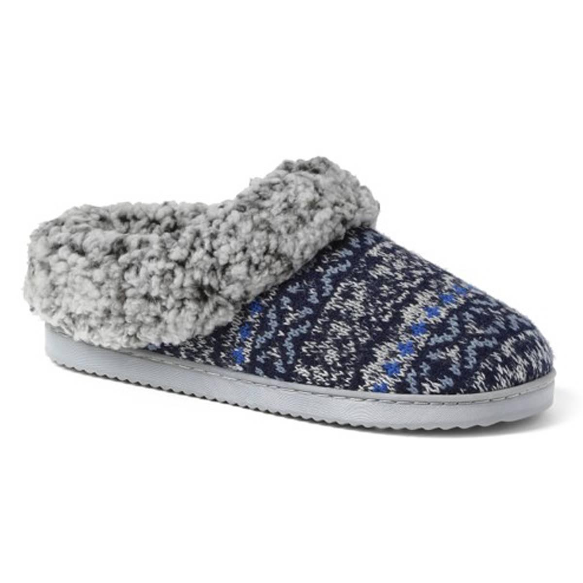 Womens Dearfoams® Lara Fair Isle Clog Slippers