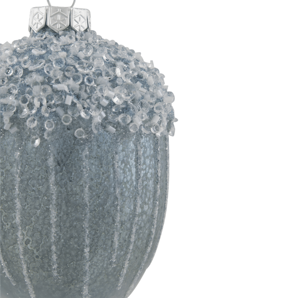 Northlight Glittered Blue Mercury Glass Acorn Christmas Ornament