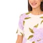 Womens Cece Short Sleeve Hydrangea Floral Sweater - image 3