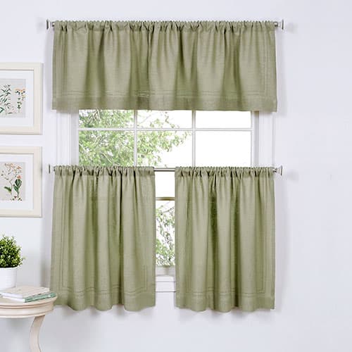 Elrene Cameron Kitchen Curtains - Sage