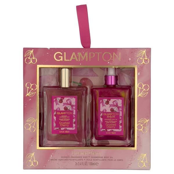 Glampton Crushed Cherry Shimmer Body Mist & Fragrance Oil Set - image 