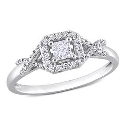 Diamond Classics(tm) 10kt. White Gold 1/3ctw. Diamond Crossover Ring
