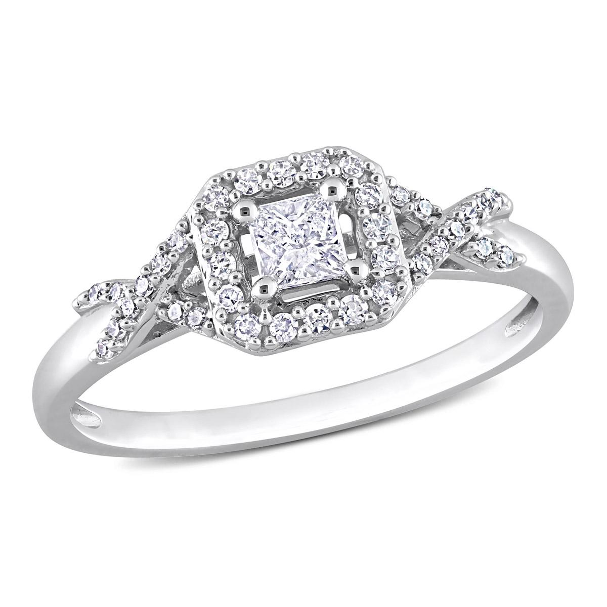 Diamond Classics(tm) 10kt. White Gold 1/3ctw. Diamond Crossover Ring