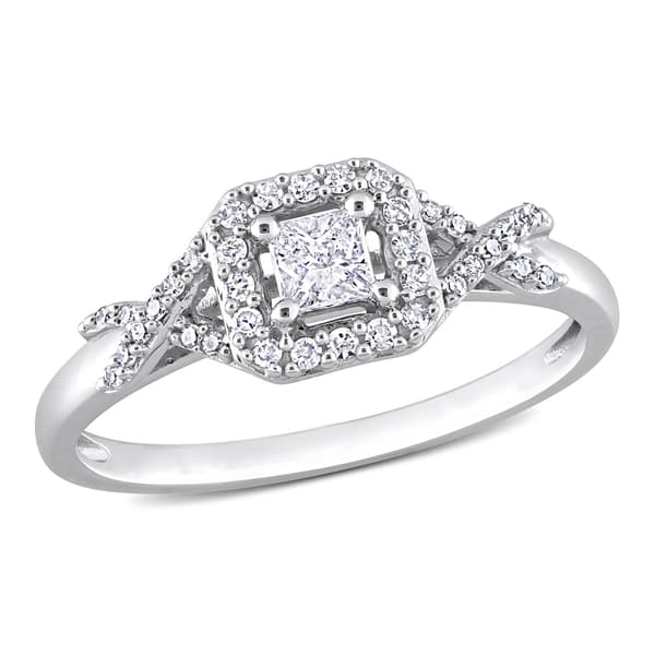 Diamond Classics&#40;tm&#41; 10kt. White Gold 1/3ctw. Diamond Crossover Ring