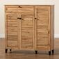 Baxton Studio Coolidge 3-Door Shoe Storage Cabinet w/ Drawer - image 10