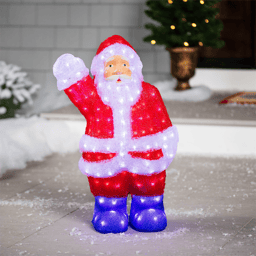 Northlight LED Waving Santa Claus Acrylic Outdoor Christmas Decor