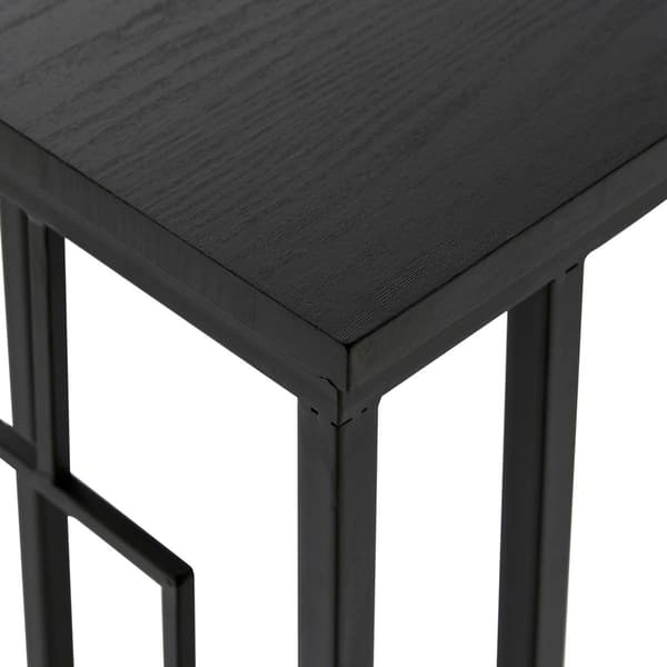 9th & Pike&#174; Contemporary Black Metal Accent Table