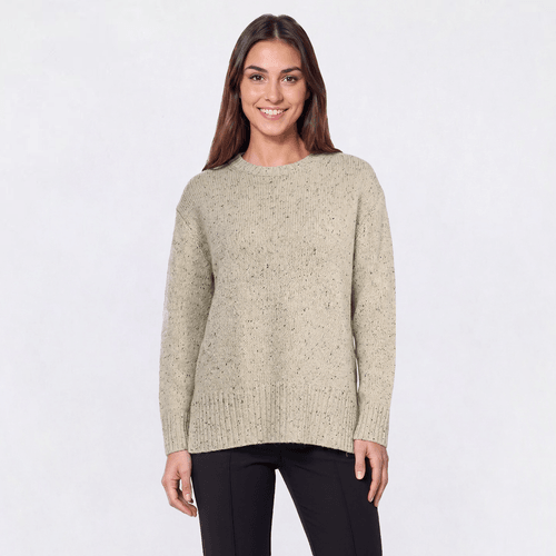 Womens Architect(R) Long Sleeve Oversized Nep Yarn Sweater - image 