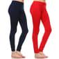 Womens White Mark 2pk. Solid Skinny Leggings - image 1