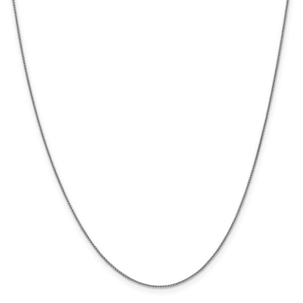 Gold Classics&#40;tm&#41; 0.8mm. 14kt. White Gold Spiga Chain Necklace - image 