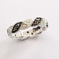 Marsala Fine Silver Plated Marcasite/Crystal Braided Ring - image 1