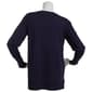 Womens Retrology Crew Neck Button Sleeve Side Slit Sweater - image 4