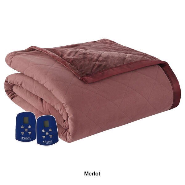 Micro Flannel&#174; Reverse to Ultra Velvet&#174; Heated Blanket