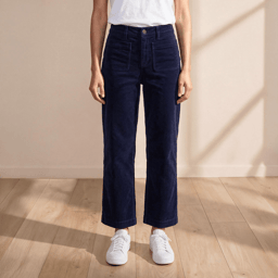 Womens Draper James Corduroy Wide Leg Front Patch Pocket Pants
