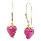 Betsey Johnson Strawberry Dangle Earrings - image 1