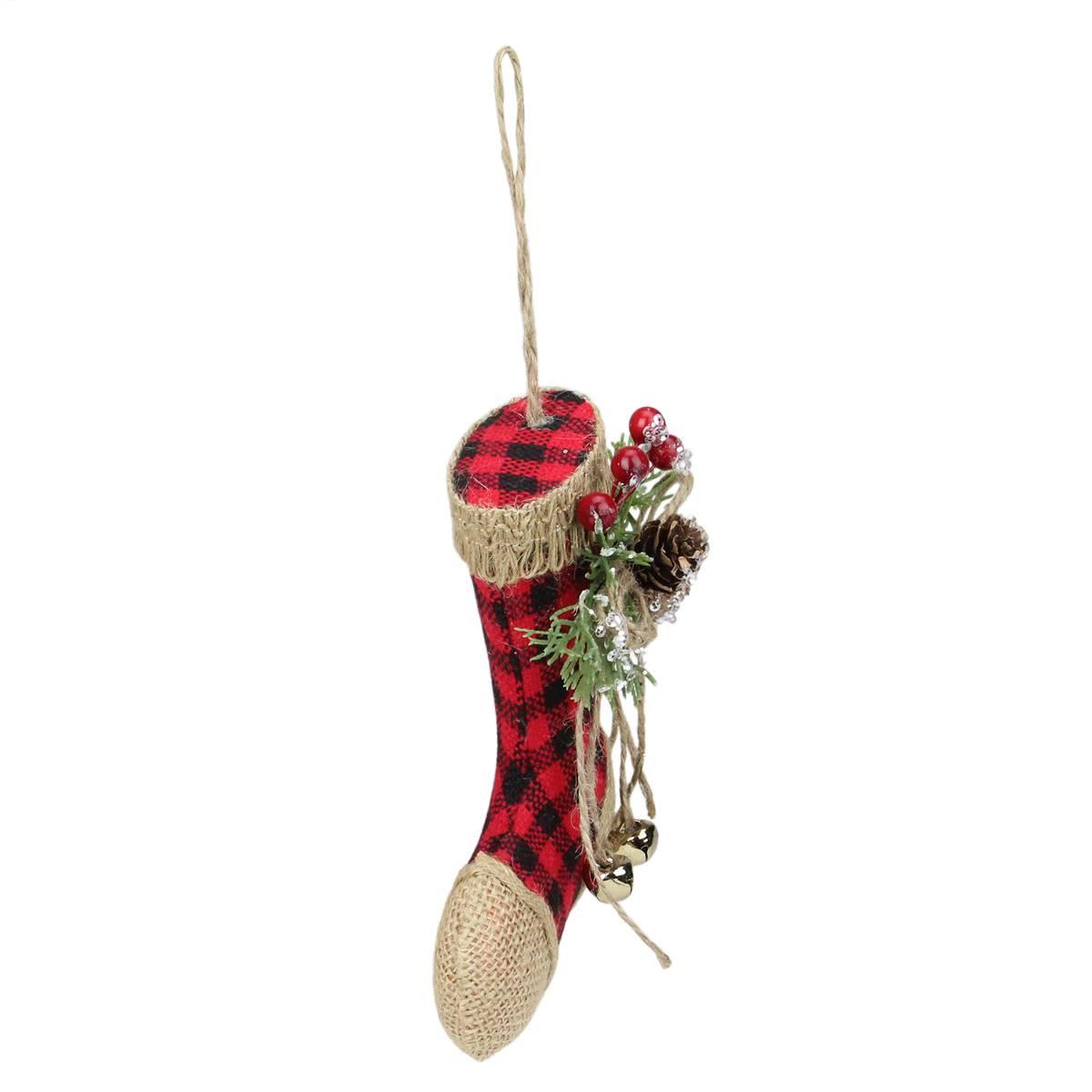Northlight Seasonal 5.75in. Burlap Christmas Stocking Ornament