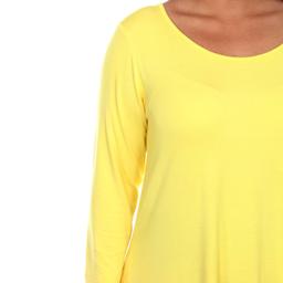 Plus Size White Mark Long Sleeve Tunic With Side Pocket