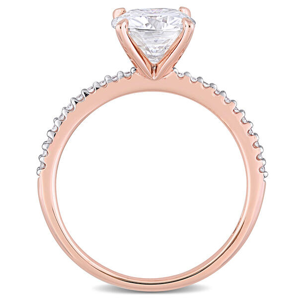 Diamond Classics&#8482; 14kt. Rose Gold Cushion Moissanite Ring