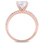Diamond Classics&#8482; 14kt. Rose Gold Cushion Moissanite Ring - image 4