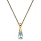 Gemstone Classics&#40;tm&#41; 14kt. Yellow Gold Oval Blue Topaz Necklace - image 1