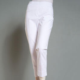 Womens Zac &amp; Rachel Solid Hue Millennium Slim Ankle Length Pants