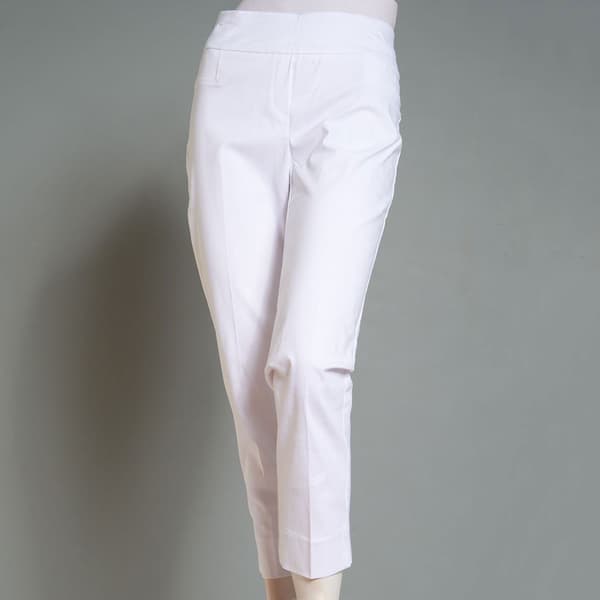 Womens Zac &amp; Rachel Solid Hue Millennium Slim Ankle Length Pants - image 