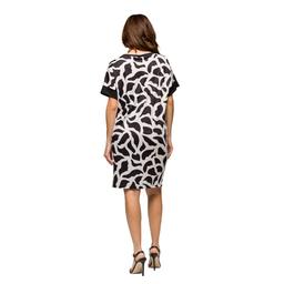 Womens 24/7 Comfort Apparel Black/White Knee Length Shift Dress