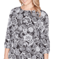 Plus Size Ruby Rd. California Dreaming 3/4 Sleeve Floral Blouse - image 5
