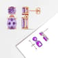 Sophia B 8ctw.  Amethyst 2-Stone Dangle Earrings - image 3