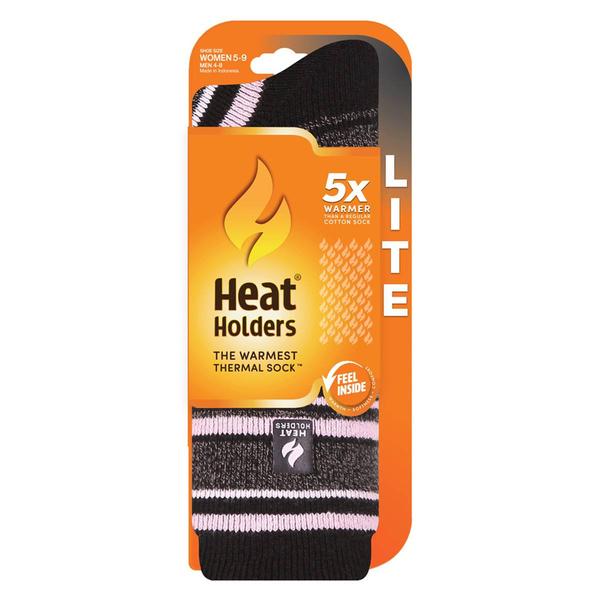 Womens Heat Holders® Lite Carrie Thermal Stripe Crew Socks