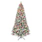 Puleo International 6.5ft. Pre-lit Flocked Virginia Pine Tree - image 1