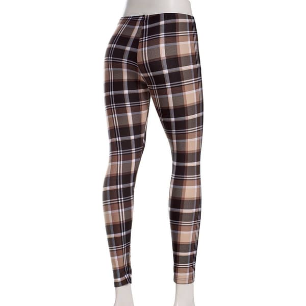 Juniors Jolie & Joy Print Leggings - Brown Plaid