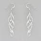Marsala Fine Silver Plated Double Twist Drop Earrings - image 1