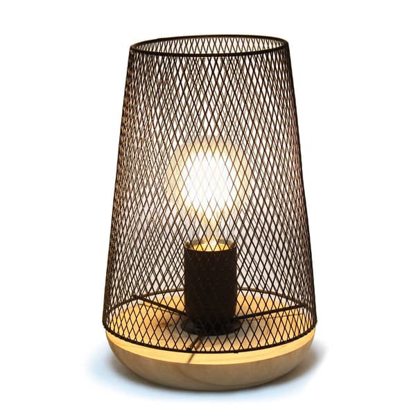 Simple Designs Wired Uplight Table Lamp w/Mesh Shade