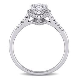 Diamond Classics™ 10kt. White Gold 1/2ctw. Diamond Pear Ring