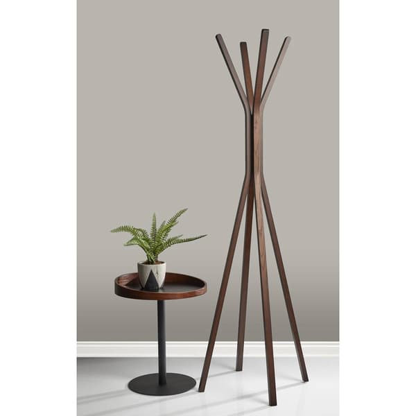 Adesso Toby Walnut Coat Rack