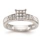 Pure Fire 14kt. White Gold Lab Grown Diamond Trio Cluster Ring - image 1