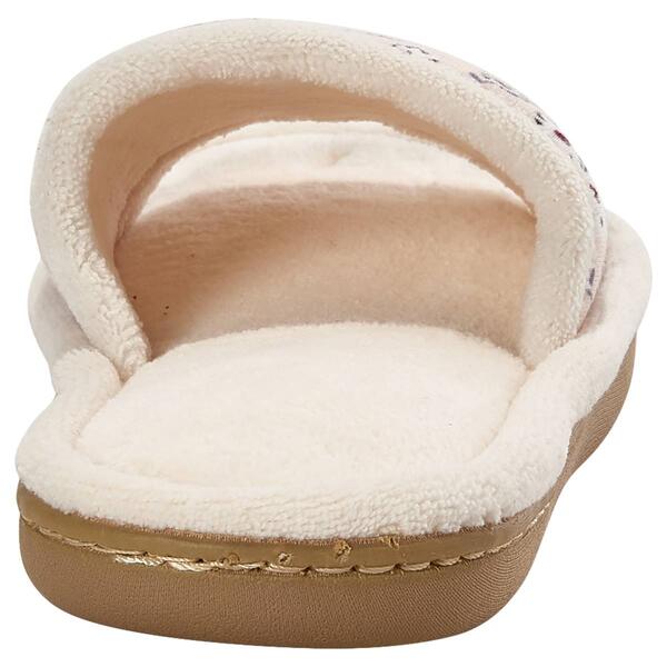 Womens Isotoner Sand Microterry Slides Slippers