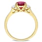 Gemstone Classics™ White Sapphire & Lab Created Ruby Ring - image 2