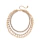 Roman Gold-Tone 3 Layer Cup Chain & Paper Clip Chain Necklace - image 1