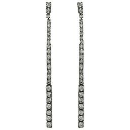 Roman Silver-Tone Waterfall Shoulder Duster Drop Earrings