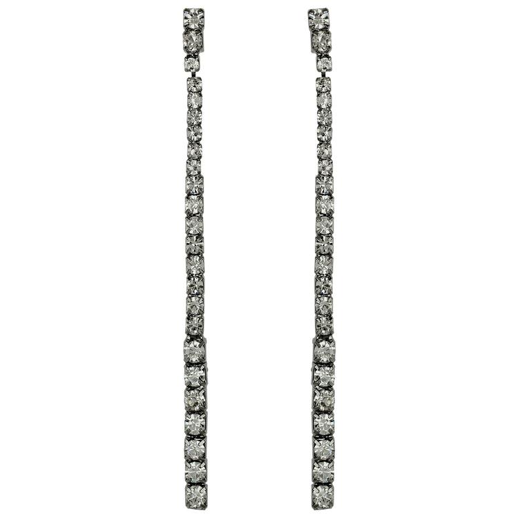 Roman Silver-Tone Waterfall Shoulder Duster Drop Earrings