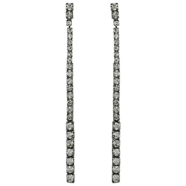 Roman Silver-Tone Waterfall Shoulder Duster Drop Earrings - image 