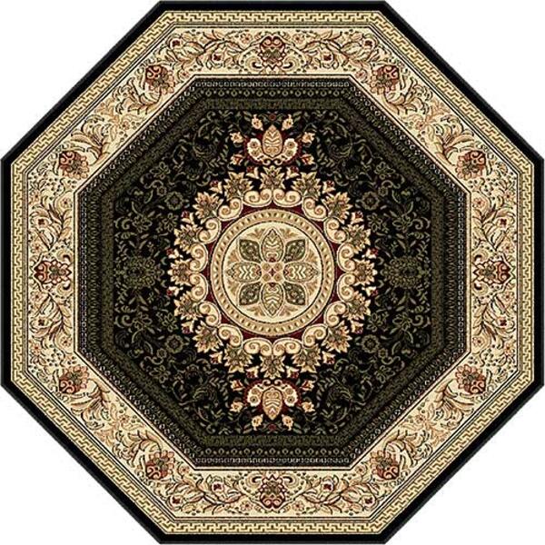 Tayse Sensation Jayden Octagonal Area Rug - Black - image 