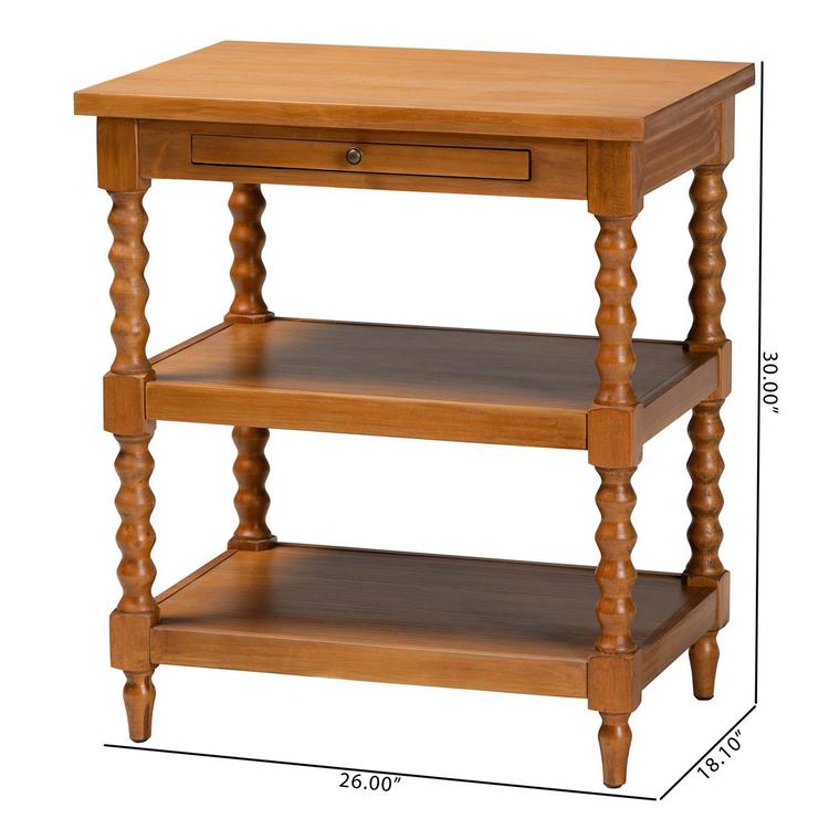 Baxton Studio Imogene Retro-Modern Wood End Table