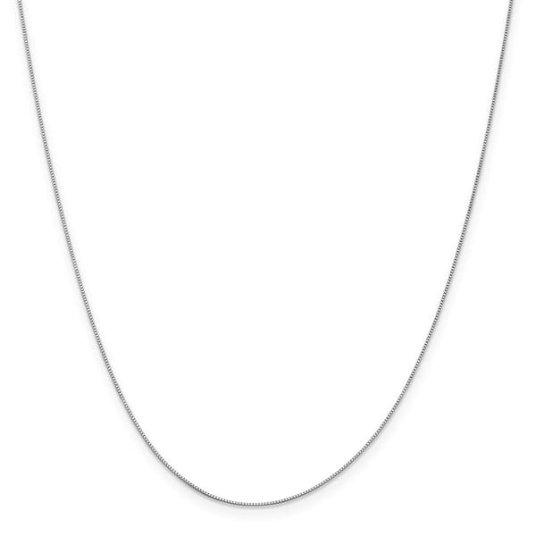 Unisex Gold Classics(tm) .50mm. 14kt. White Gold Box 14in. Necklace - image 