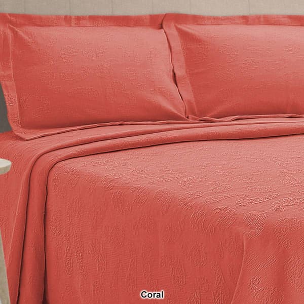 Superior Jacquard Matelassé Paisley Cotton Bedspread Set
