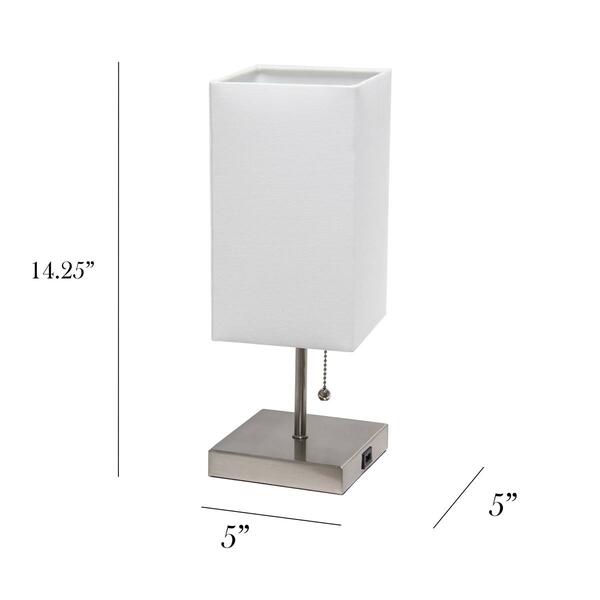 Simple Designs Petite Frost Stick Lamps w/USB Port