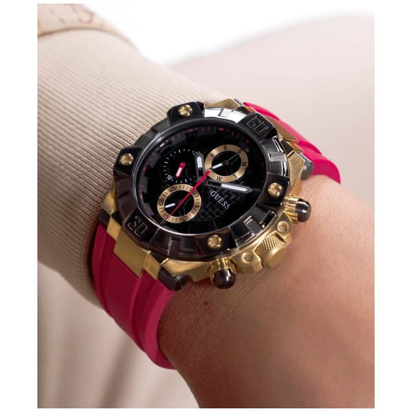 Mens Guess Watches® Multi-Function Silicone Watch - GW0802G2