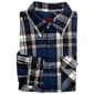 Mens Big & Tall FiveBrother&#40;R&#41; Long Sleeve Flannel Shirt-Navy/White - image 1